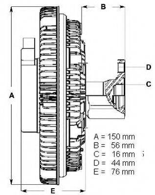 Сцепление, вентилятор радиатора BERU LK070