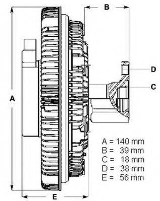 Сцепление, вентилятор радиатора BERU LK001
