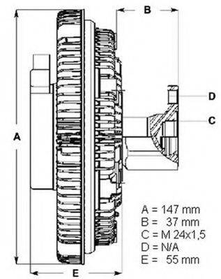 Сцепление, вентилятор радиатора BERU LK002