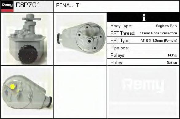Гидравлический насос, рулевое управление DELCO REMY DSP701