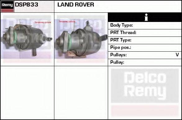DELCO REMY DSP833 Гидравлический насос, рулевое управление