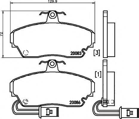 Комплект тормозных колодок, дисковый тормоз PAGID T0372