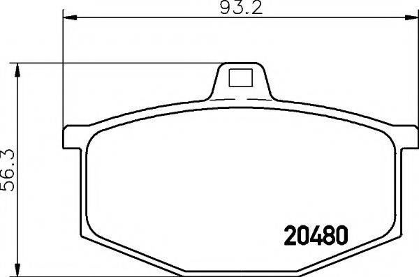 PAGID T0296 Комплект тормозных колодок, дисковый тормоз