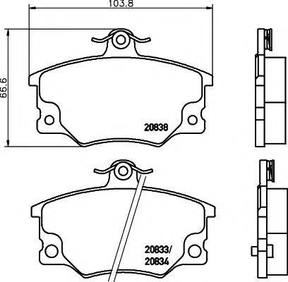 PAGID T0221 Комплект тормозных колодок, дисковый тормоз