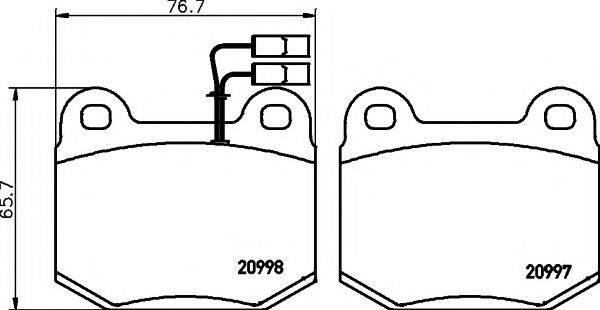 Комплект тормозных колодок, дисковый тормоз PAGID T4170