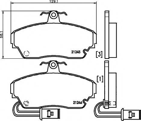 Комплект тормозных колодок, дисковый тормоз PAGID T0368