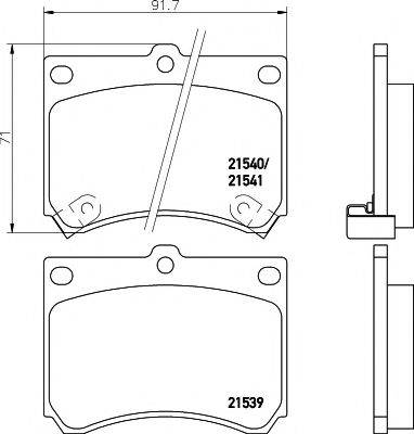 PAGID T0399 Комплект тормозных колодок, дисковый тормоз