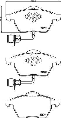 Комплект тормозных колодок, дисковый тормоз PAGID T1162