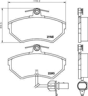 PAGID T5122 Комплект тормозных колодок, дисковый тормоз