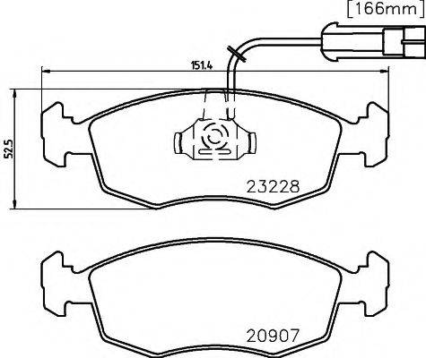 Комплект тормозных колодок, дисковый тормоз PAGID T1161