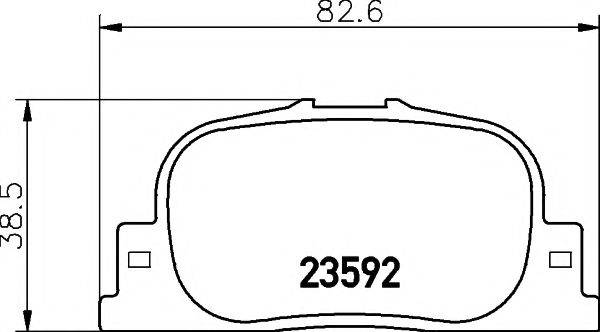 Комплект тормозных колодок, дисковый тормоз PAGID T1308