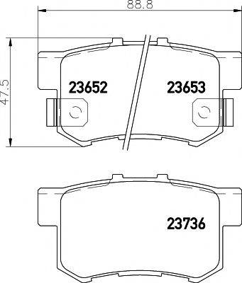 Комплект тормозных колодок, дисковый тормоз PAGID T1263