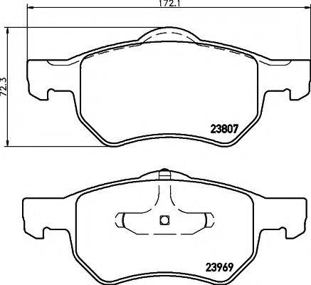 Комплект тормозных колодок, дисковый тормоз PAGID T1381