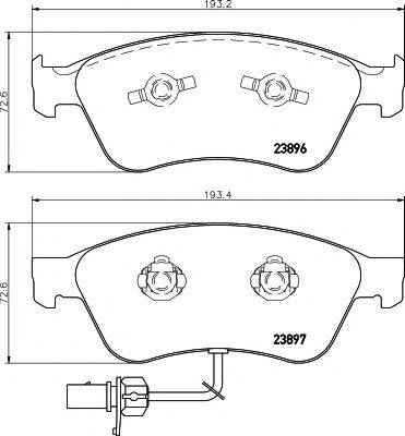 PAGID T1224 Комплект тормозных колодок, дисковый тормоз