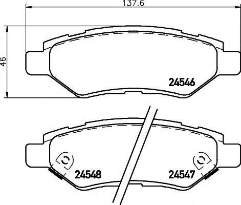 Комплект тормозных колодок, дисковый тормоз PAGID T1714