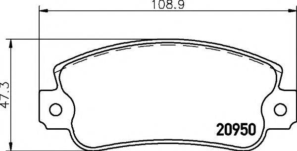 Комплект тормозных колодок, дисковый тормоз PAGID T9003