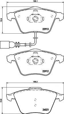 Комплект тормозных колодок, дисковый тормоз PAGID T2084