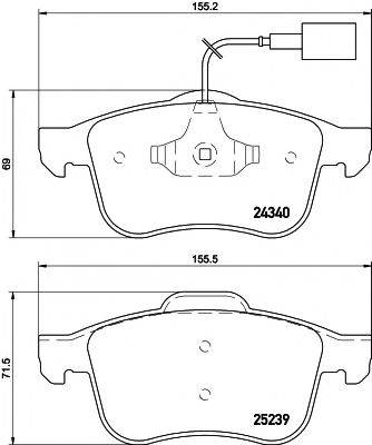 Комплект тормозных колодок, дисковый тормоз PAGID T2010