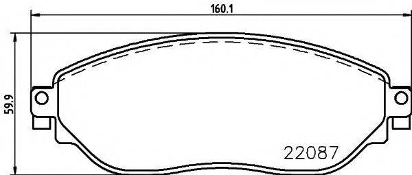 Комплект тормозных колодок, дисковый тормоз PAGID T2433