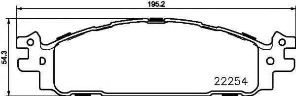 PAGID T2475 Комплект тормозных колодок, дисковый тормоз