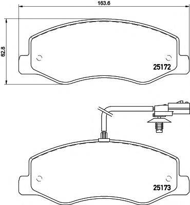 Комплект тормозных колодок, дисковый тормоз PAGID T1971