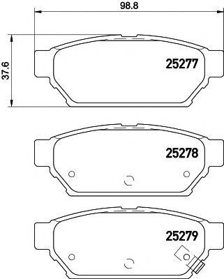Комплект тормозных колодок, дисковый тормоз PAGID T2135