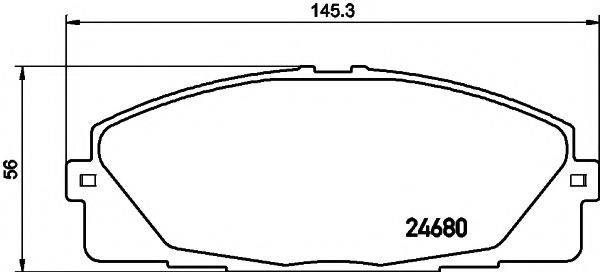 PAGID T2060 Комплект тормозных колодок, дисковый тормоз