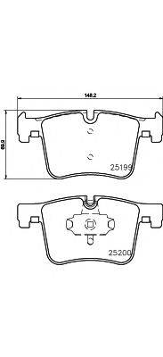 Комплект тормозных колодок, дисковый тормоз PAGID T2052