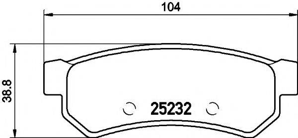 PAGID T2098 Комплект тормозных колодок, дисковый тормоз