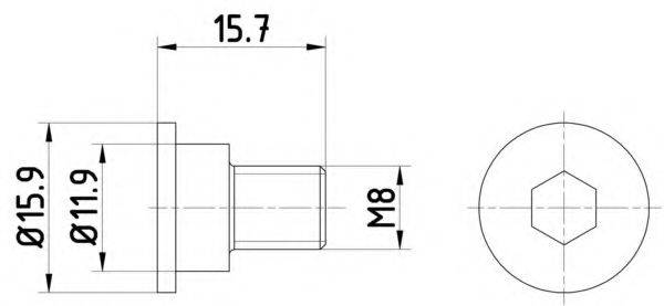 PAGID TPM0003 Болт, диск тормозного механизма