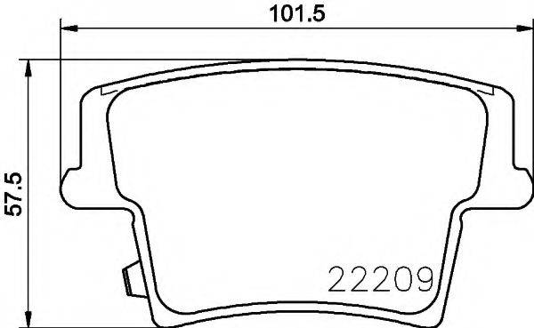 PAGID T2457 Комплект тормозных колодок, дисковый тормоз