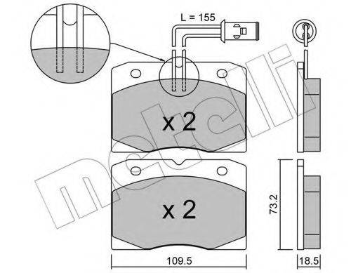 METELLI 2200510 Комплект тормозных колодок, дисковый тормоз