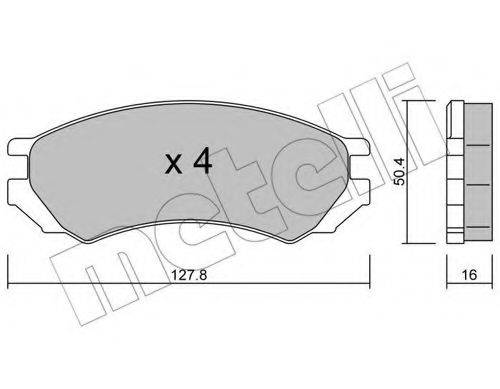 Комплект тормозных колодок, дисковый тормоз METELLI 22-0179-0