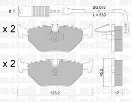 Комплект тормозных колодок, дисковый тормоз METELLI 22-0210-0K