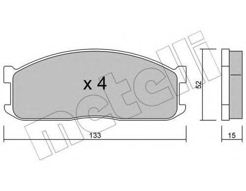 Комплект тормозных колодок, дисковый тормоз METELLI 22-0232-0