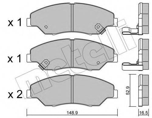 Комплект тормозных колодок, дисковый тормоз METELLI 22-0376-0