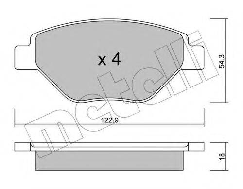 METELLI 2205430 Комплект тормозных колодок, дисковый тормоз
