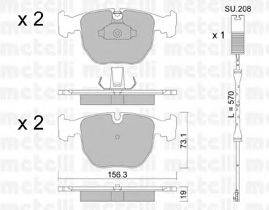 Комплект тормозных колодок, дисковый тормоз METELLI 22-0559-2K