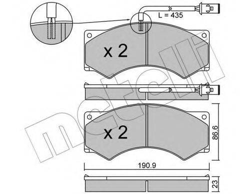 Комплект тормозных колодок, дисковый тормоз METELLI 22-0579-1