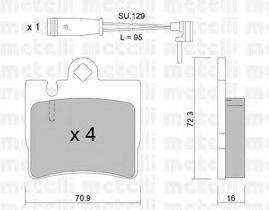 Комплект тормозных колодок, дисковый тормоз METELLI 22-0597-0K