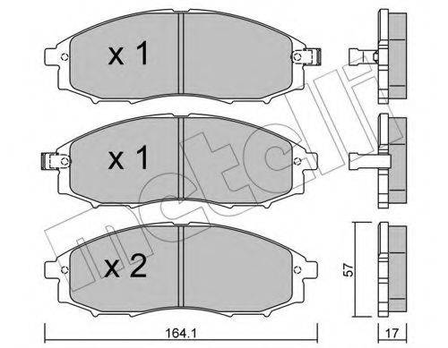 Комплект тормозных колодок, дисковый тормоз METELLI 22-0611-0