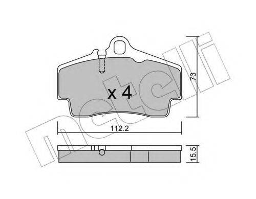 Комплект тормозных колодок, дисковый тормоз METELLI 22-0658-0