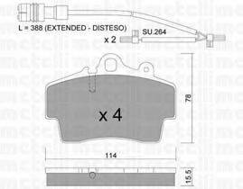 Комплект тормозных колодок, дисковый тормоз METELLI 22-0891-1K
