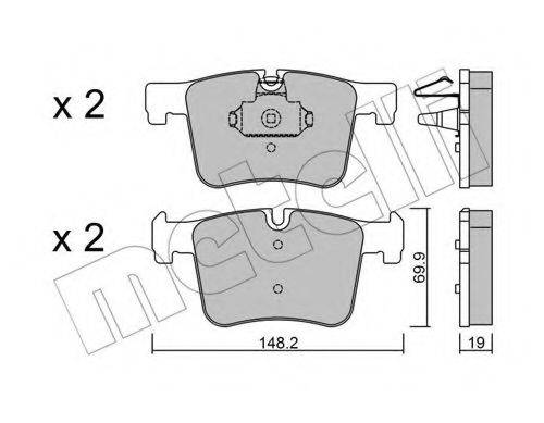 Комплект тормозных колодок, дисковый тормоз METELLI 22-0961-0
