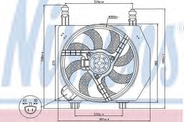 Вентилятор, охлаждение двигателя NISSENS 85171