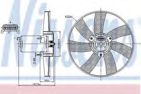 Вентилятор, охлаждение двигателя NISSENS 85677