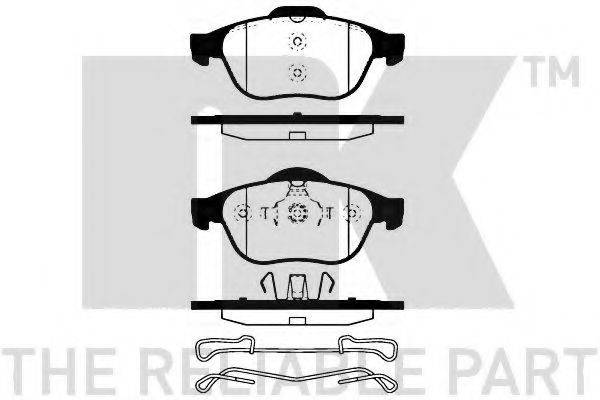 Комплект тормозных колодок, дисковый тормоз NK 223949