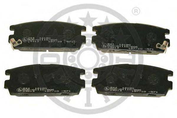 Комплект тормозных колодок, дисковый тормоз OPTIMAL 12190