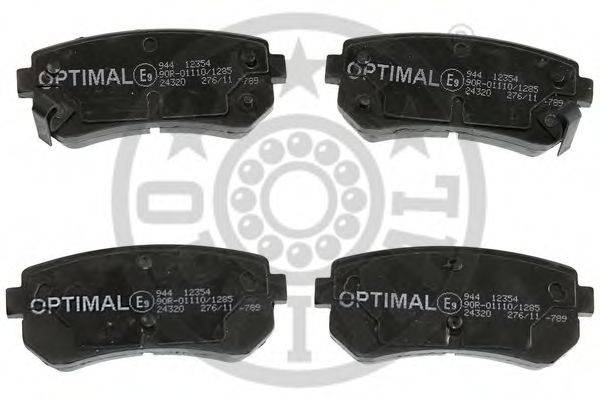 Комплект тормозных колодок, дисковый тормоз OPTIMAL 12354