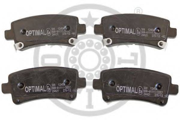 Комплект тормозных колодок, дисковый тормоз OPTIMAL 12454